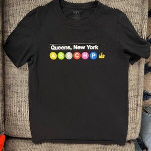 Six Broadway Queens, NY Subway T-Shirt Size Small